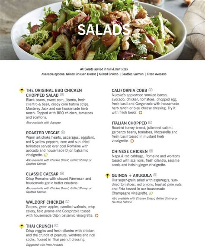 Cpk Printable Menu